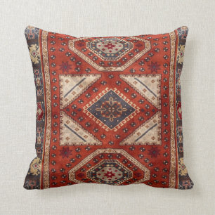 Oriental Turkish Persian Carpet Red Cushion