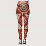 Oriental Turkish Persian Carpet Red Leggings<br><div class="desc">Oriental Turkish Persian pattern. Any girl would love to have this stylish  design.</div>