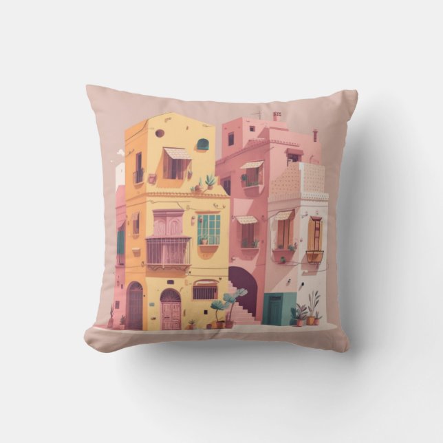 Oriental village cushion (Front)