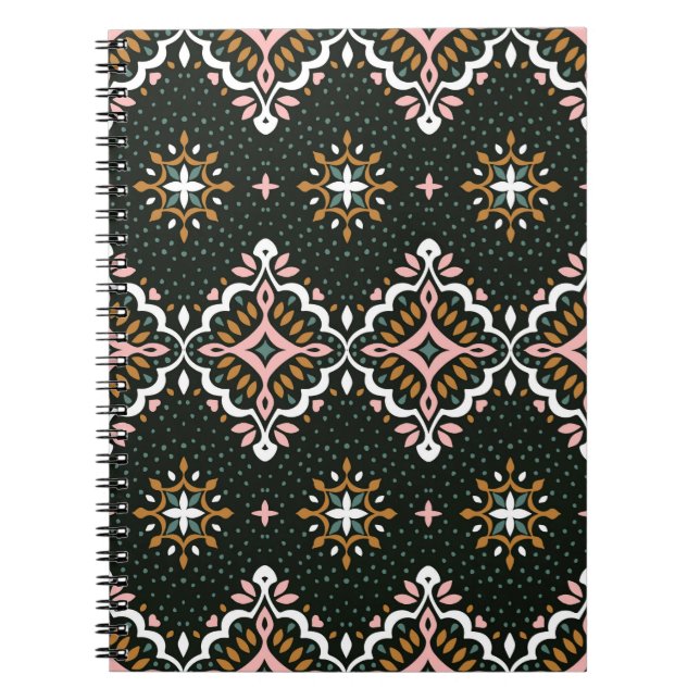 Oriental vintage damask pattern. Talavera pottery. Notebook (Front)