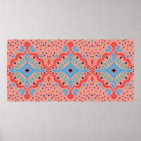 Oriental Vintage damask pattern. Talavera pottery.