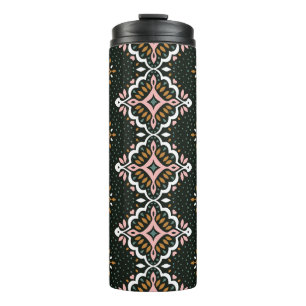 Oriental Vintage damask pattern. Talavera pottery. Thermal Tumbler