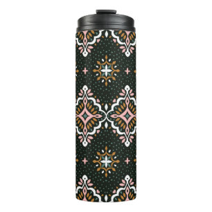 Oriental vintage damask pattern. Talavera pottery. Thermal Tumbler