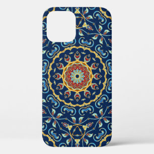 Oriental Watercolor Floral Mandala Carpet iPhone 12 Case