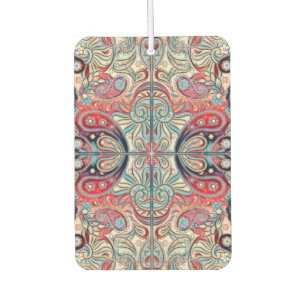Oriental Watercolor Pattern II + your ideas Car Air Freshener