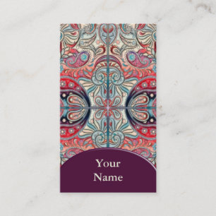 Oriental Watercolor Pattern II + your text Business Card