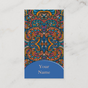 Oriental Watercolor Pattern VI + your text Business Card