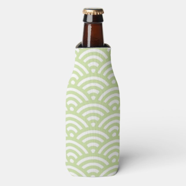 Oriental wave background bottle cooler (Bottle Front)