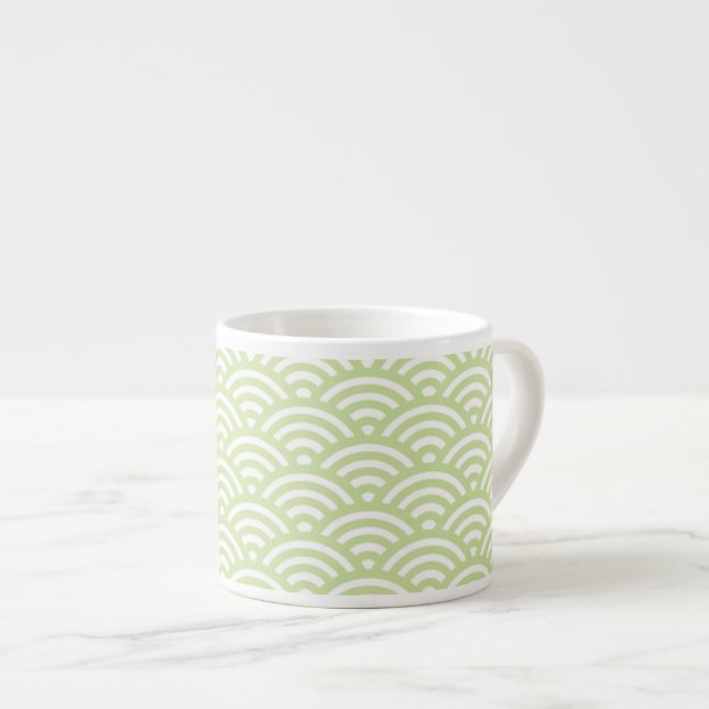Oriental wave background espresso cup (Front Right)