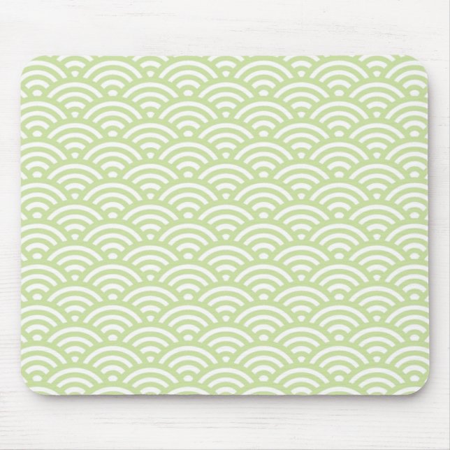 Oriental wave background mouse pad (Front)
