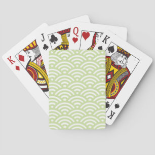 Oriental wave background playing cards