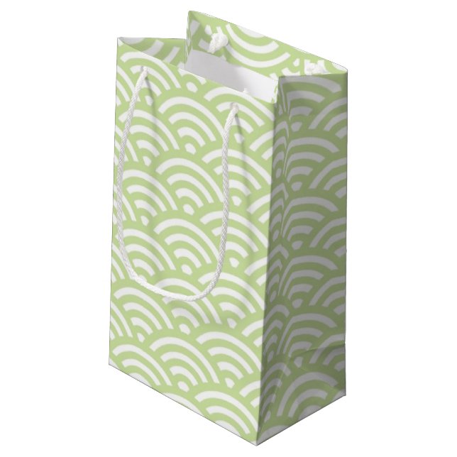 Oriental wave background small gift bag (Back Angled)