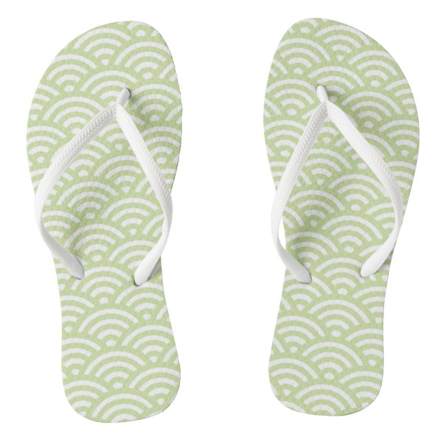 Oriental wave background thongs (Footbed)