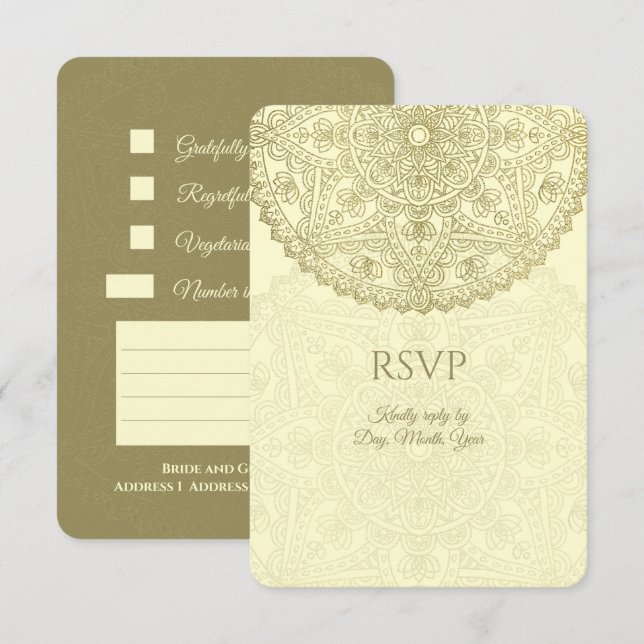 Oriental Wedding - Invitation (Front/Back)