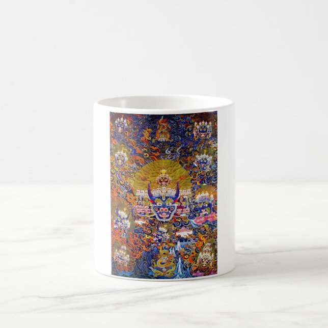 Oriental Yamantaka death god tattoo art Coffee Mug (Center)
