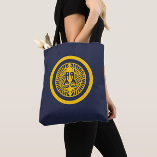 Oriental Yellow Blue Ikko Ikki Japan Mon Art Tote Bag