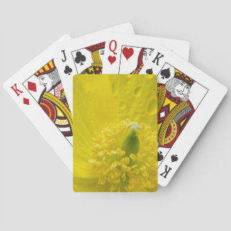 Oriental Yellow Poppy Playing Cards
