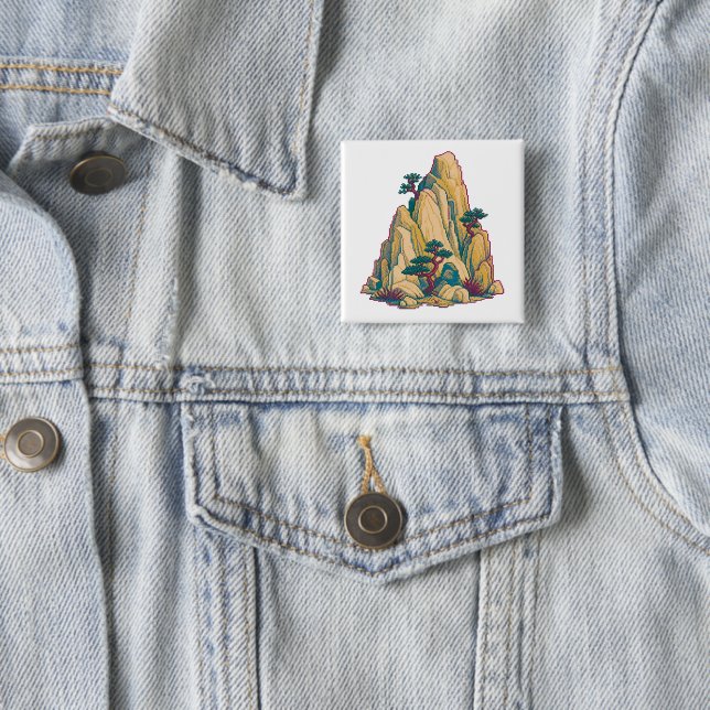 Orientalpixelpainting 15 Cm Square Badge (In Situ)