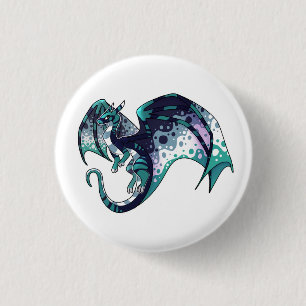 Orientated AroAce Pride Dragon 3 Cm Round Badge