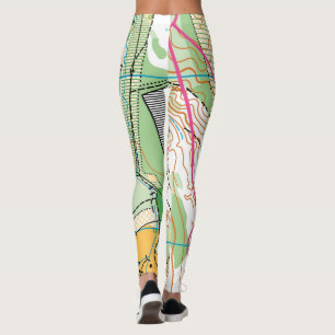Orienteering leggings - map