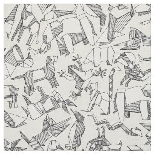 origami animal ditsy pearl fabric
