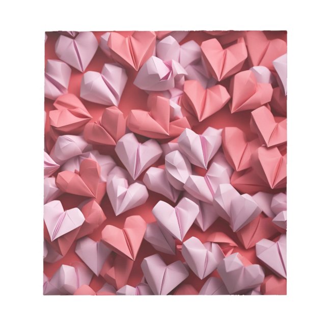 Origami Art - Hearts Galore Notepad (Front)