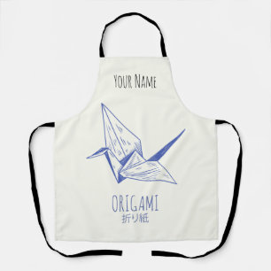 Origami Art Japanese Folding Art Retro Crane Apron