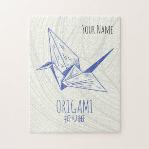Origami Art Japanese Folding Art Retro Crane Jigsaw Puzzle