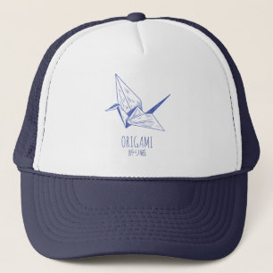 Origami Art Japanese Folding Art Retro Crane Trucker Hat