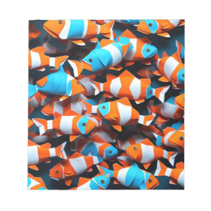 Origami Art - Nautical Harmony: Clownfish Ballet Notepad