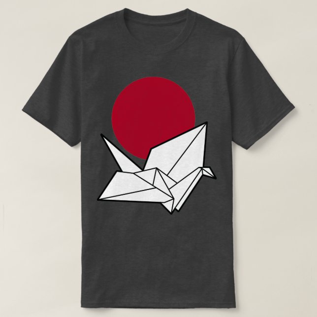 Origami Bird in the Night of Japan T-Shirt (Design Front)
