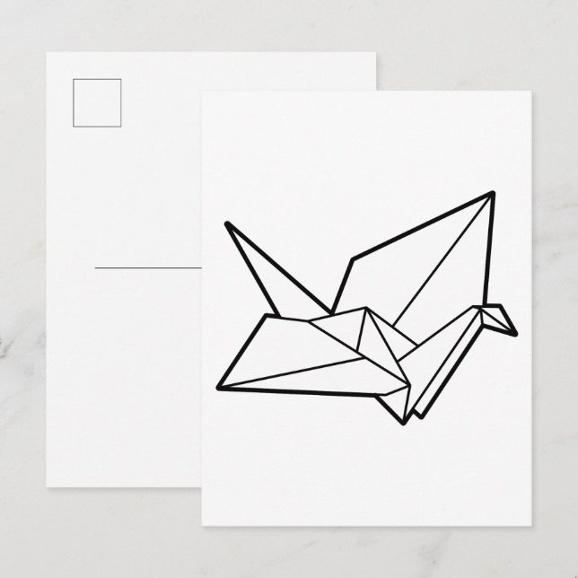 Origami bird postcard (Front/Back)