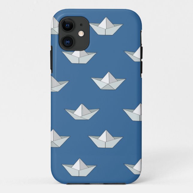 Origami Boats On The Water Pattern Case-Mate iPhone Case (Back)