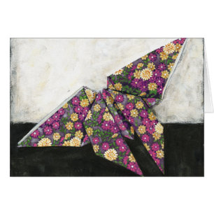 Origami Butterfly on Floral Paper