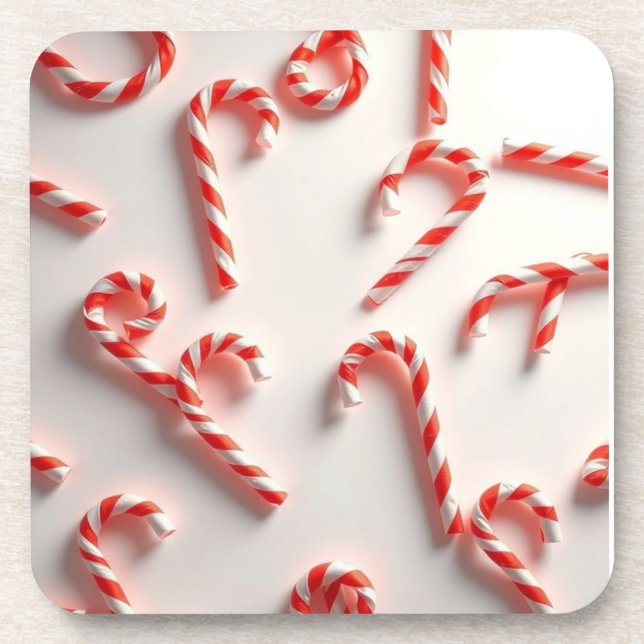 Origami candy cane coaster (Front)