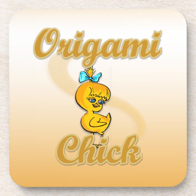 Origami Chick Coaster (Front)