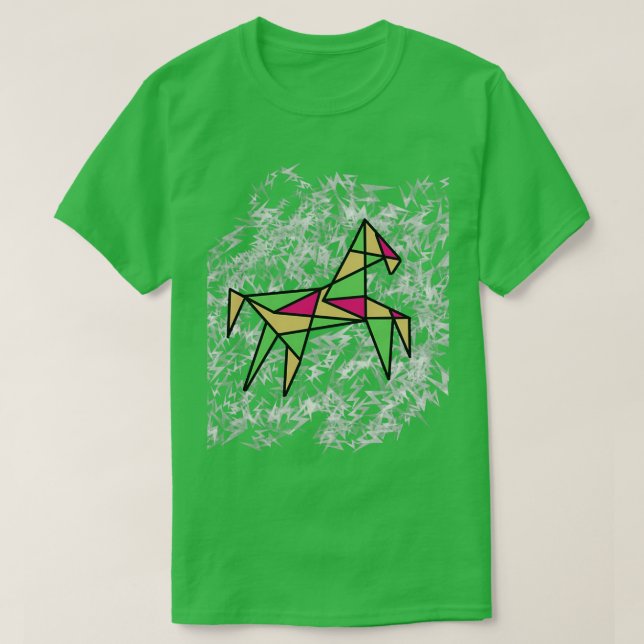 Origami colourful horse T-Shirt (Design Front)