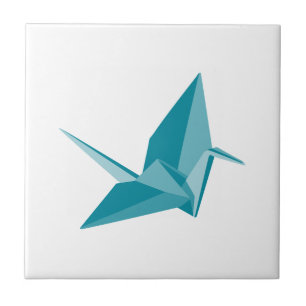 Origami Crane Ceramic Tile