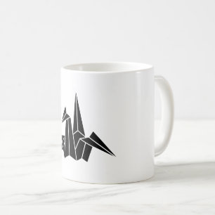 Origami crane coffee mug