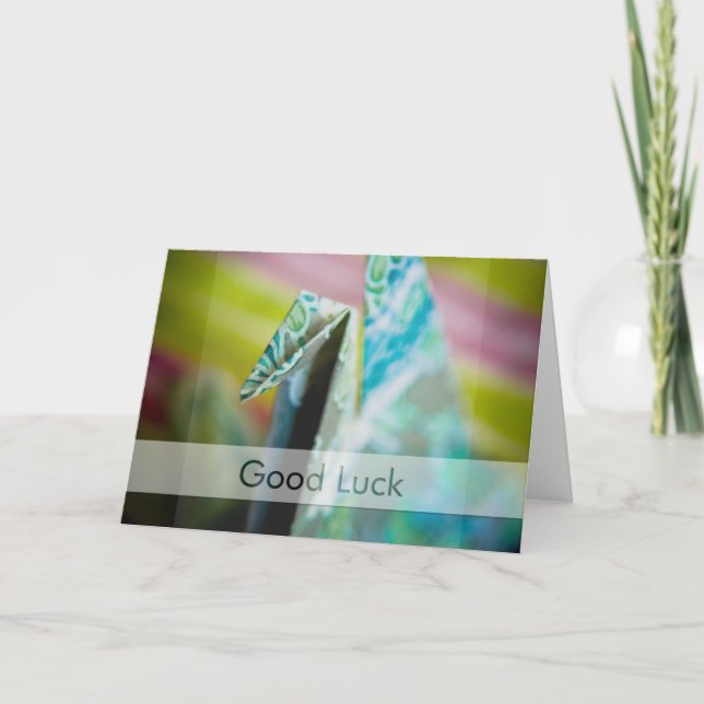 Origami Crane • Good Luck Card (Front)