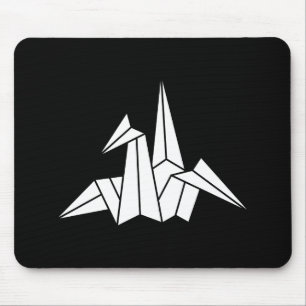 Origami crane mouse pad