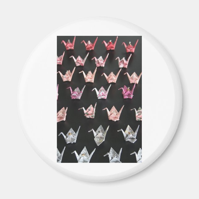 origami crane ornaments magnet (Front)