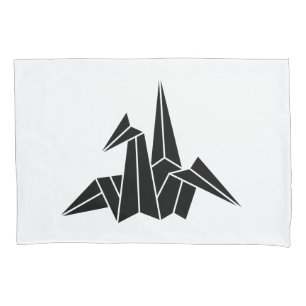 Origami crane pillowcase
