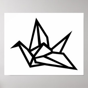 Origami crane poster