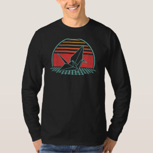 Origami Crane Retro Vintage 80s Style T-Shirt