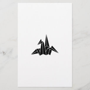 Origami crane stationery