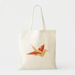 Origami Crane(Tsuru) Red Yellow Tote Bag