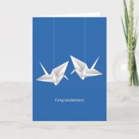 Origami Cranes Wedding Congratulations