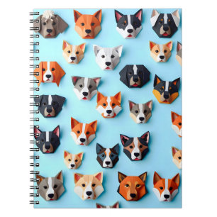 Origami Cute Dog - Soft and comfortable Notebook