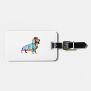 Origami Dachshund   Luggage Tag